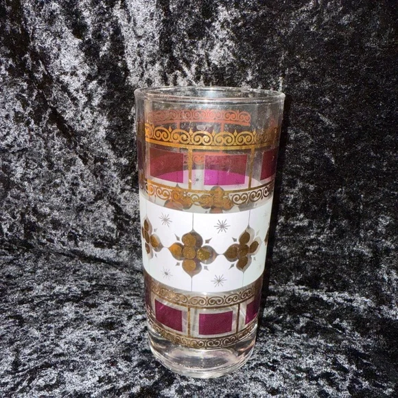 Purple and Gold Highball glasses.  1950’s anchor hocking.  Excellent condition. - Picture 5 of 7